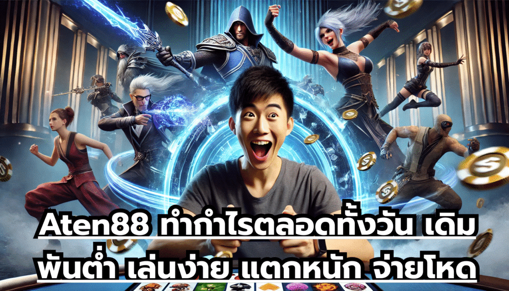 Aten88 ทำกำไรตลอดทั้งวัน เดิมพันต่ำ เล่นง่าย แตกหนัก จ่ายโหด